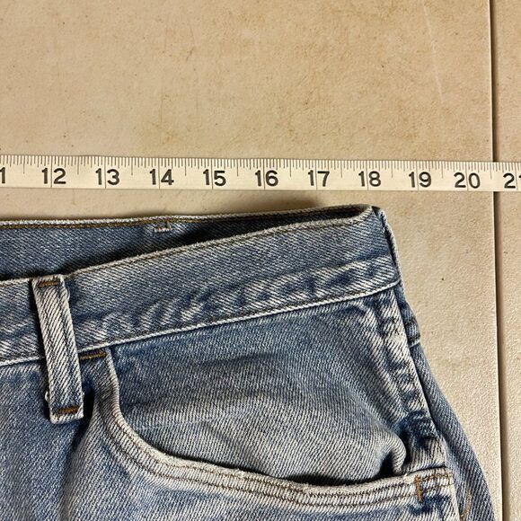 VINTAGE RUSTLER DISTRESSED FADED LIGHT BLUE DENIM JEANS 38x32 - Picture 7 of 11